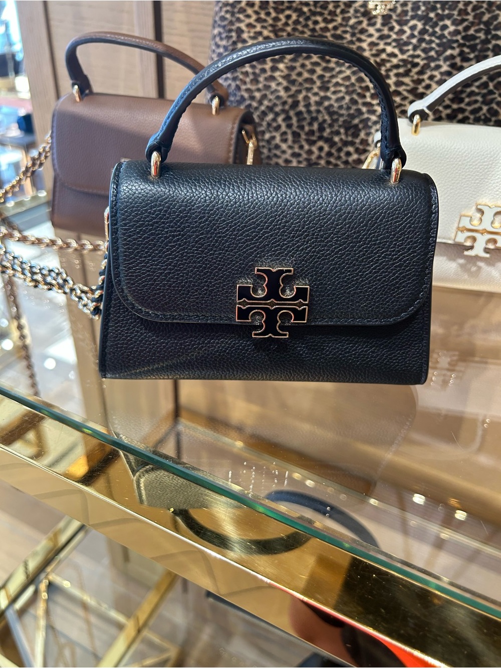 Tory Burch Britten mini Top-Handle Crossbody with Gold Logo pick own color new - Picture 2 of 16